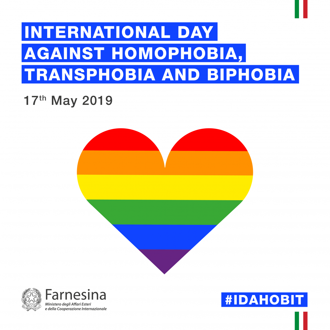 La Giornata internazionale contro l’omofobia, la bifobia, la transfobia